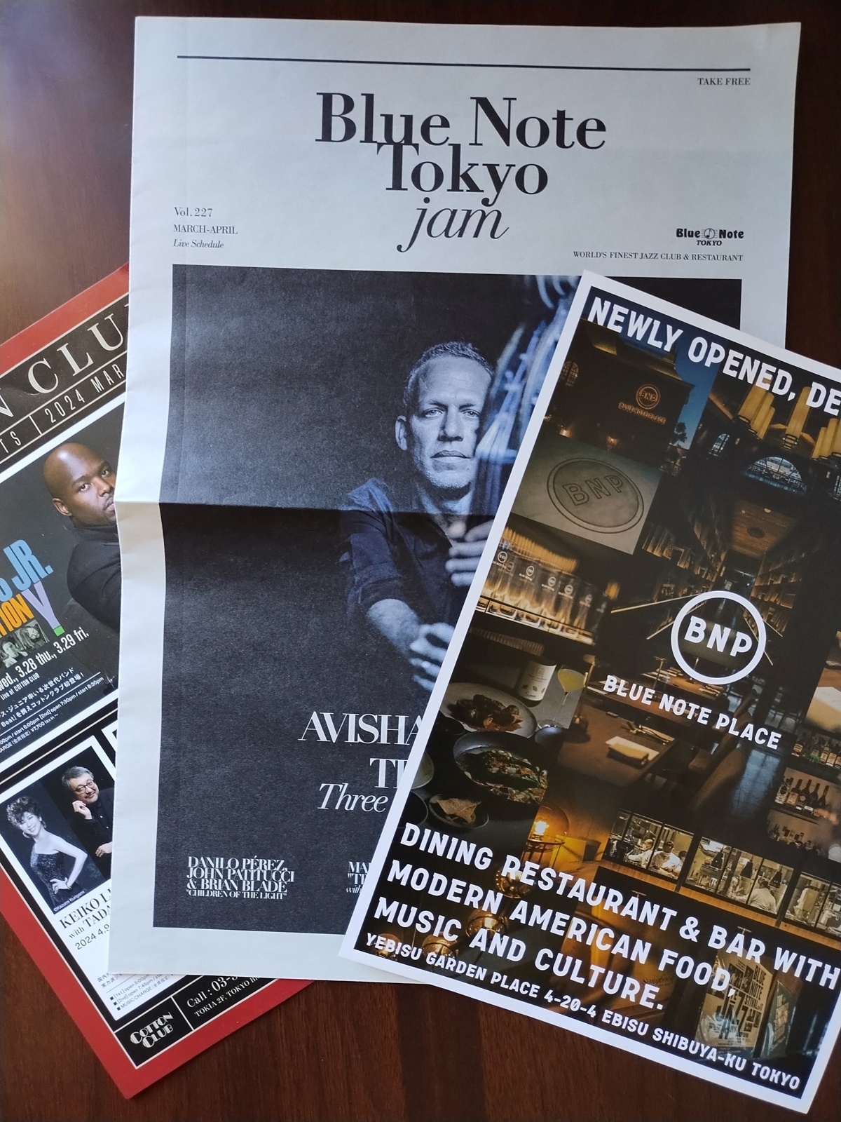 Figure 7: Blue Note Tokyo papers