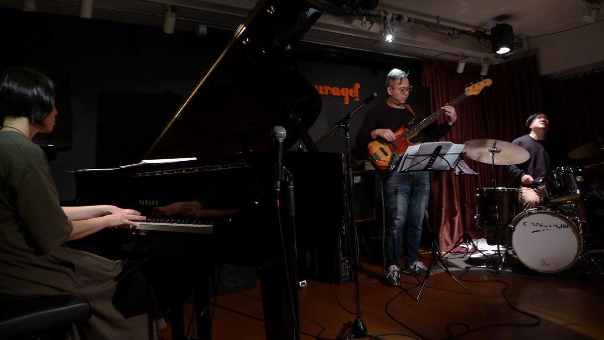 Figure 5: The Harumi Nomoto Trio with Ryoji Orihara on bass and Sohnosuke Imaizumi on drums in 2024