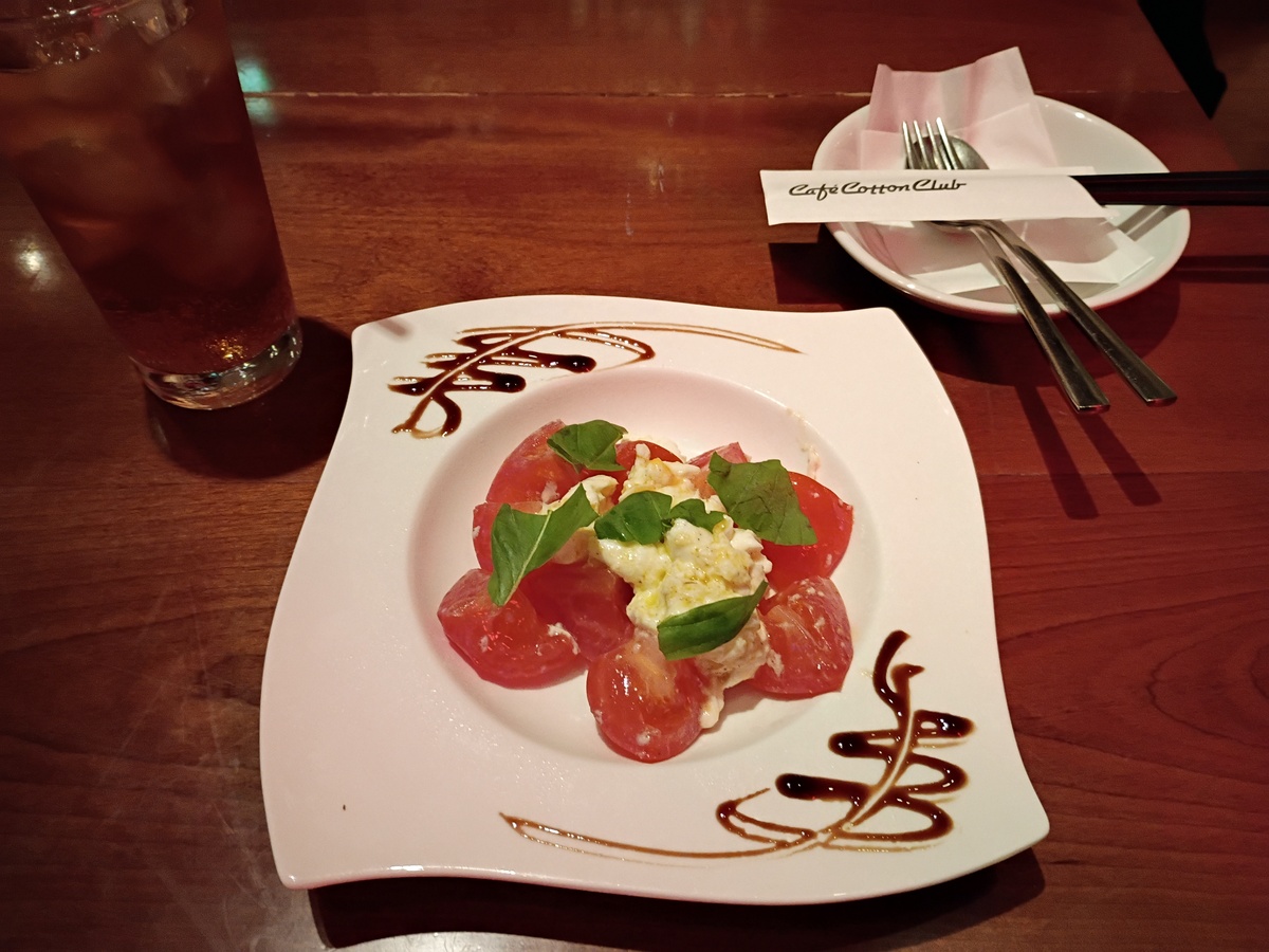 Figure 33: Caprese salad at Cafe Cotton Club (November 2025)