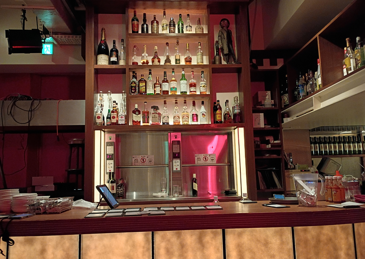 Figure 31: The jazz basement bar counter at Cafe Cotton Club (November 2025)