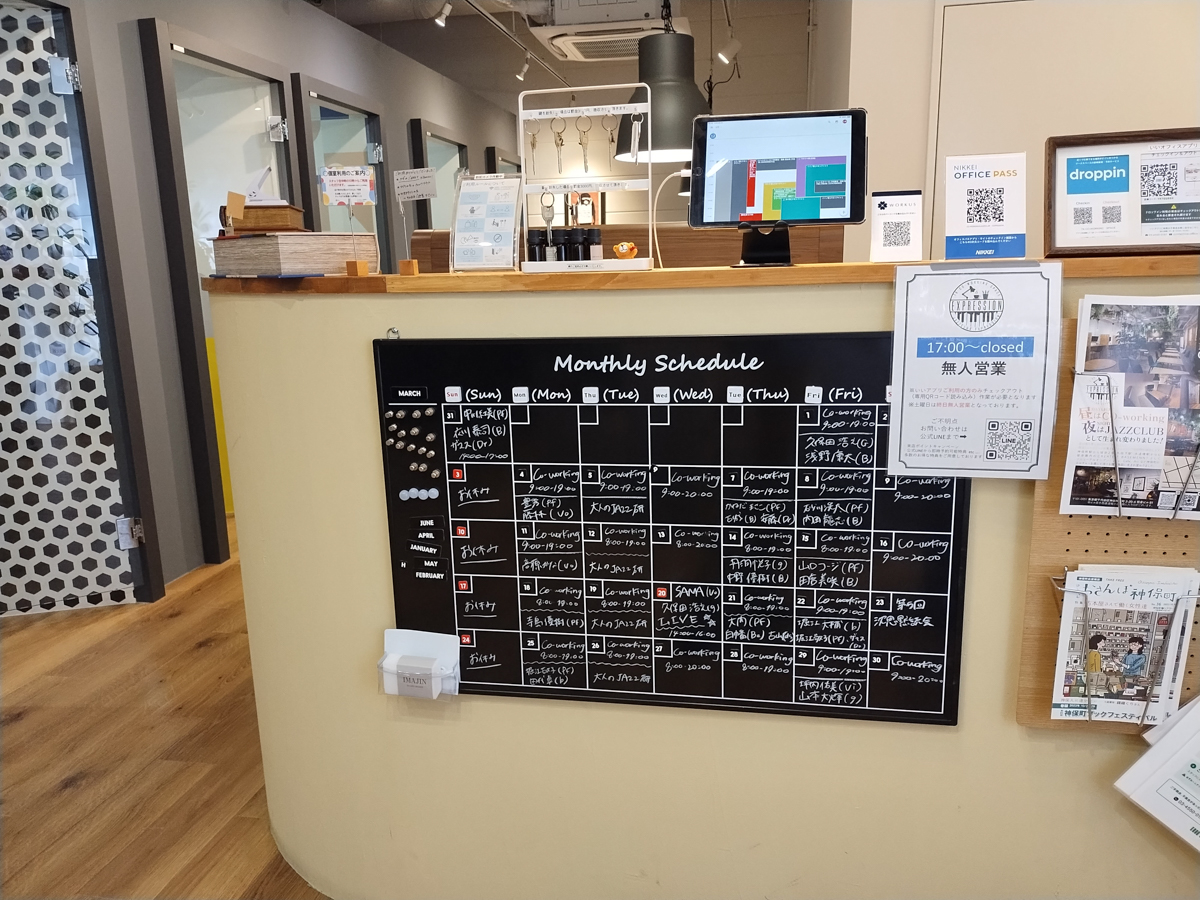Figure 5: Rental office space and monthly schedule