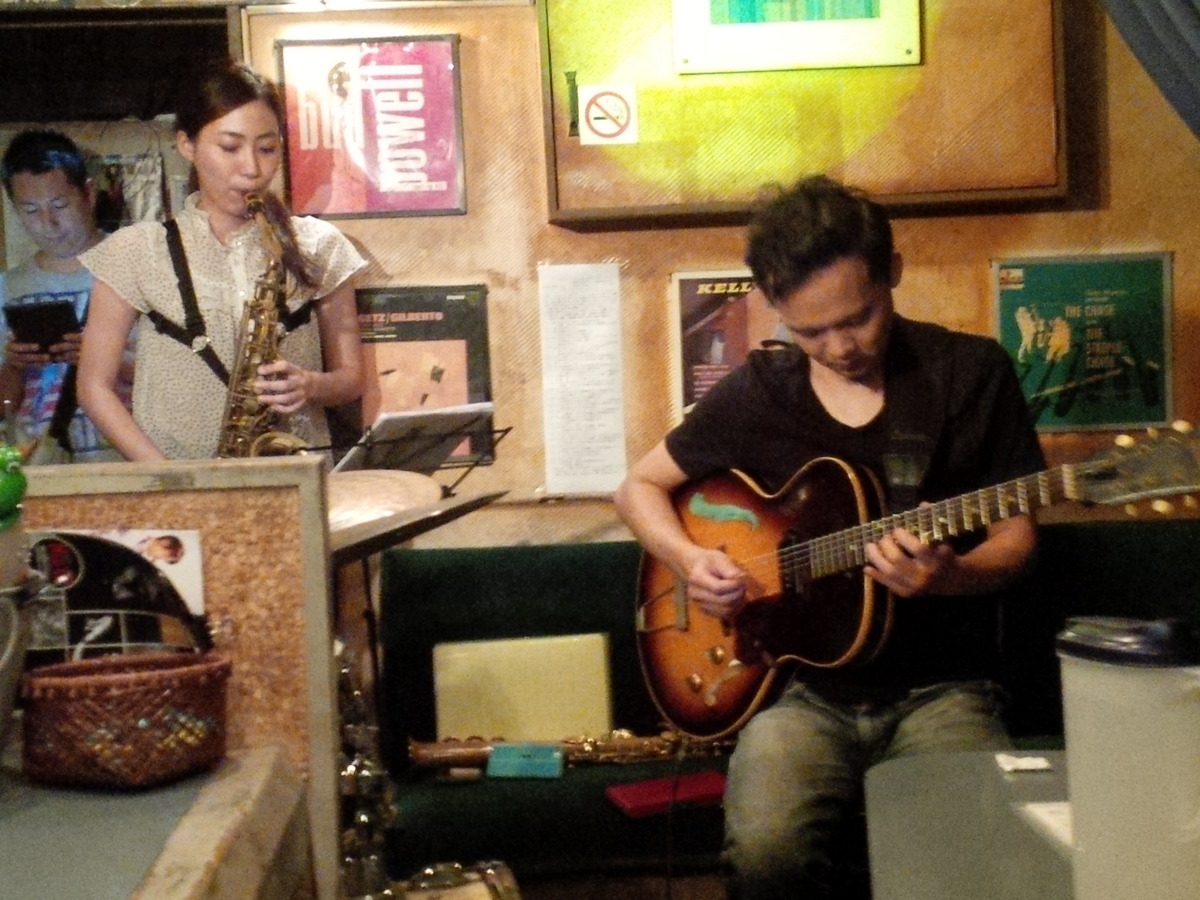 Figure 8: Ryoichiro Masuda (guitar) Trio with Nami Kano (sax) and Ryo Noritake (drums) at Manhattan in July 2015