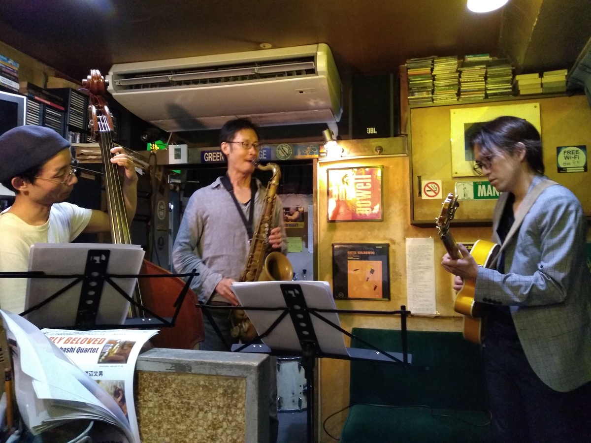 Figure 10: Ryosuke Hashizume Standard Side with Yoshifumi Matsubara (guitar) and Hirohito Miyagami (bass) at Manhattan in June 2019