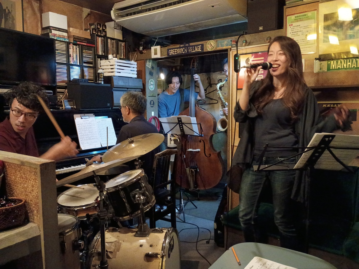 Figure 3: Masanao Ozawa (piano) Quartet with Ryosuke Hashizume (sax), Masaharu Iida (bass), and Yusuke Lawson Yamada (drums) and guest Luca (vocals) at Manhattan in October 2025