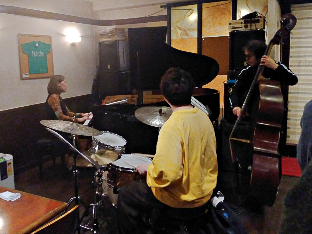 Figure 9: JJ Soul with Mikiko Nagatake on piano, Ryuichi Ishikawa on bass, and Sota Kira on drums at Nardis in March 2025