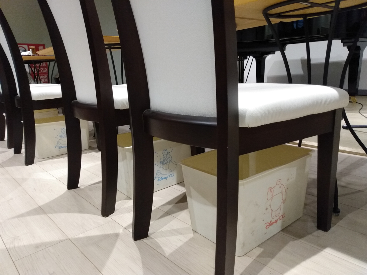 Figure 10: Bins featuring Disney characters for under-seat storage at Natural