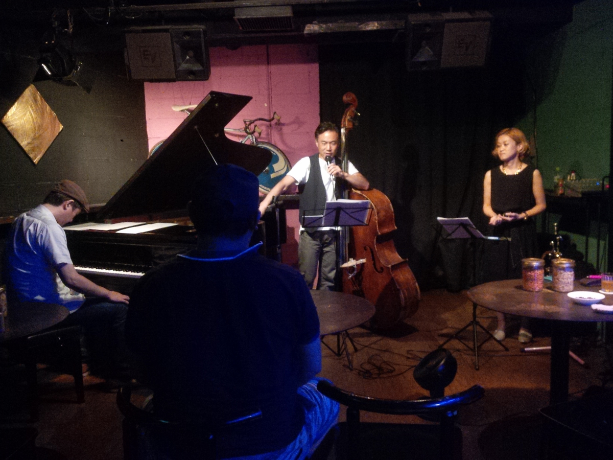 Figure 78: OMD with Mamoru Ishida (piano), Iwao Masuhara (bass), and Hikari Ichihara (trumpet) at Salt Peanuts in July 2017