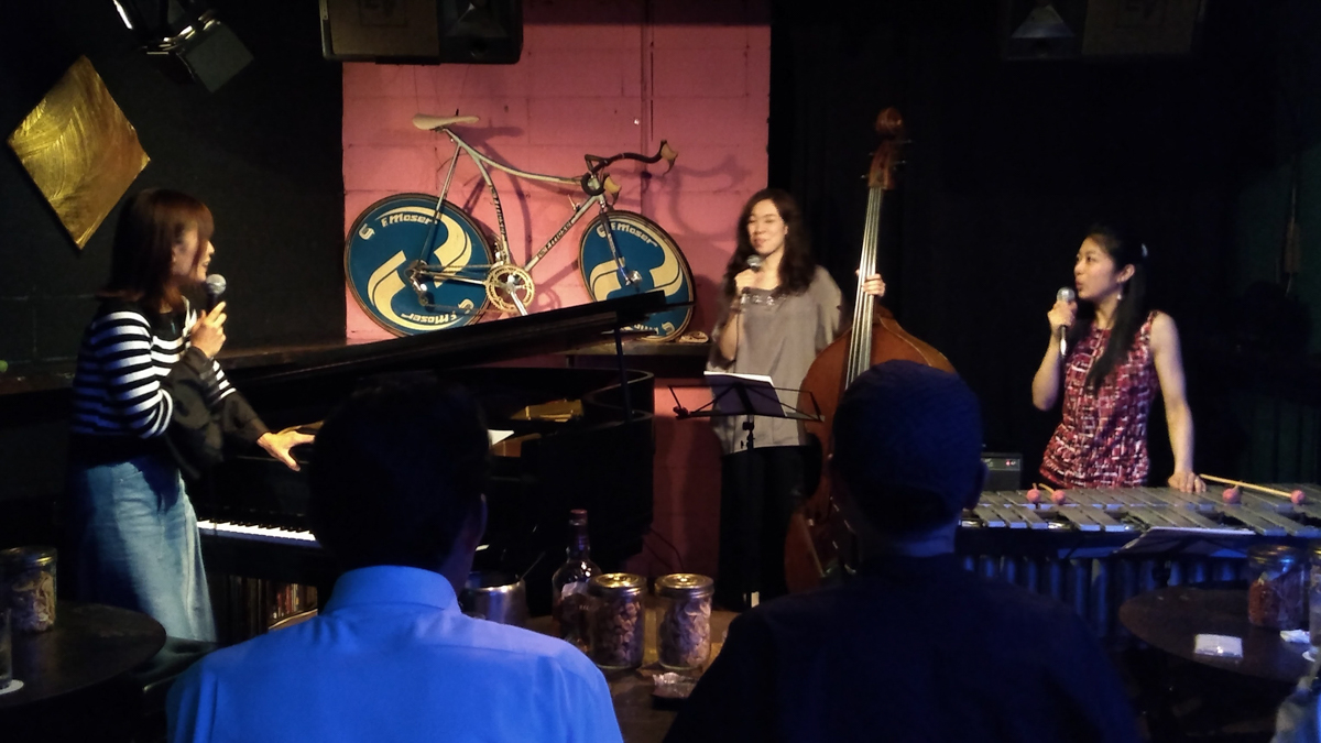 Figure 94: BaViPi Trio with Sayaka Kishi (piano), Yuki Ito (bass), and Kaori Nakajima (vibraphone) at Salt Peanuts in May 2019