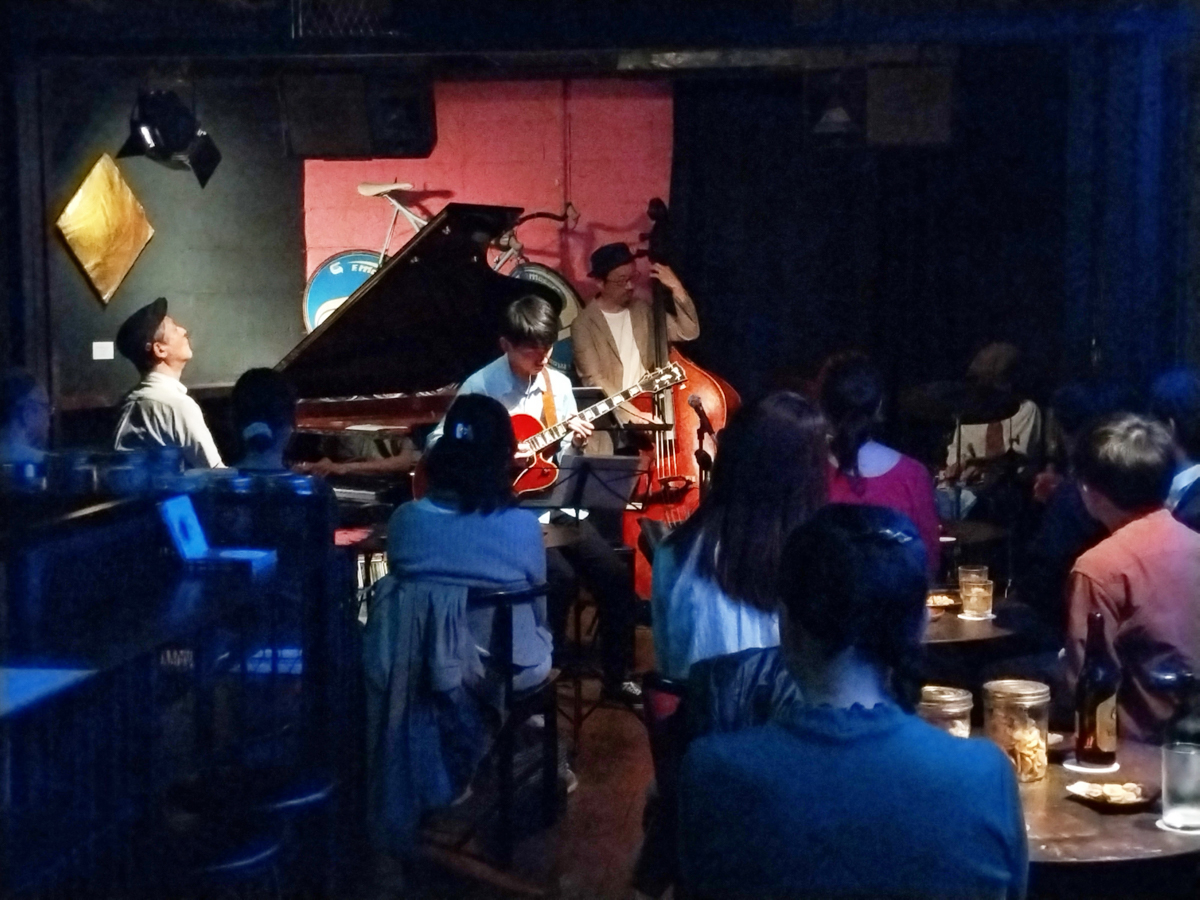 Figure 107: Koichi Hirata Quartet with Mamoru Ishida (piano), Yutaka Yoshida (bass), and Yusuke Yaginuma (drums) at Salt Peanuts in May 2024