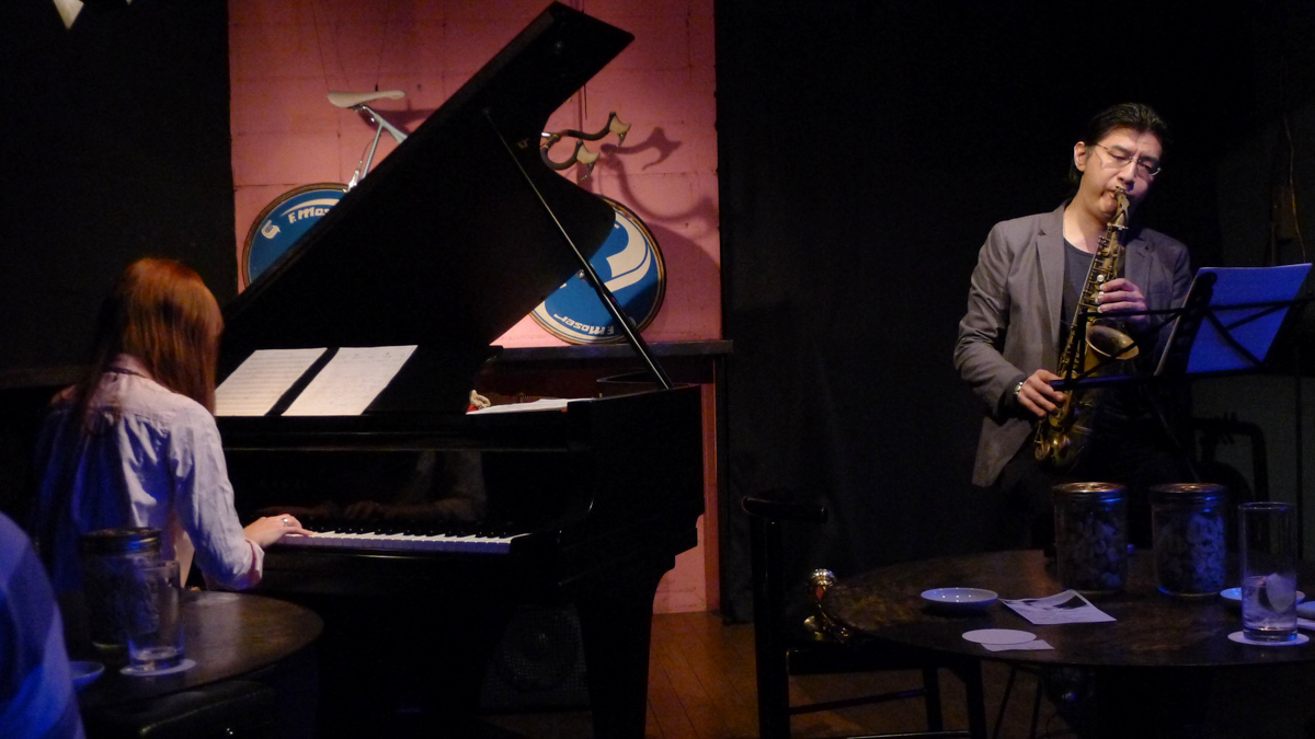 Figure 48: Akane Matsumoto (piano) and Joh Yamada (sax) at Salt Peanuts in March 2014