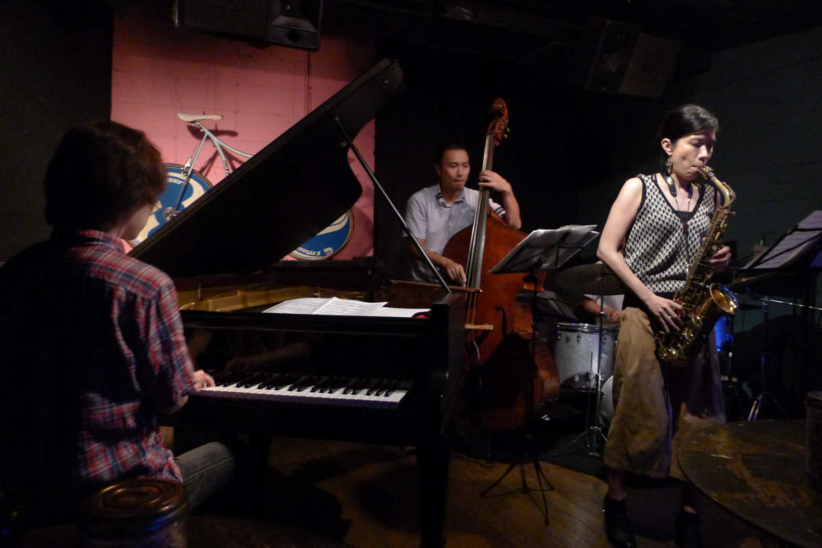 Figure 57: Hiromi Miura (sax) Quartet with Koichi Sato (piano), Ryoichi Zakota (bass), and Ryo Noritake (drums) at Salt Peanuts in September 2015