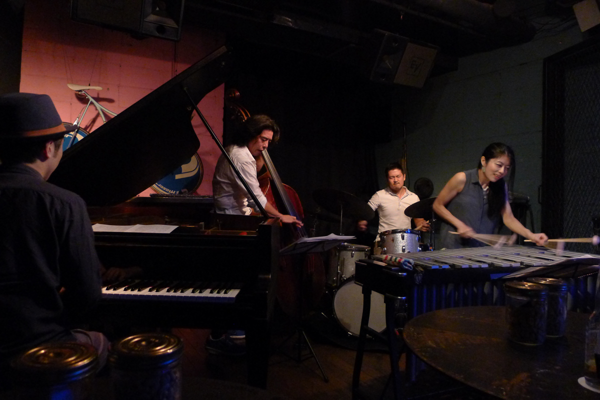Figure 73: KVQ with Goto Tamashi (piano), Minoru Yoshiki (bass), Masanori Ando (drums), and Kaori Nakajima (vibraphone) at Salt Peanuts in 2017