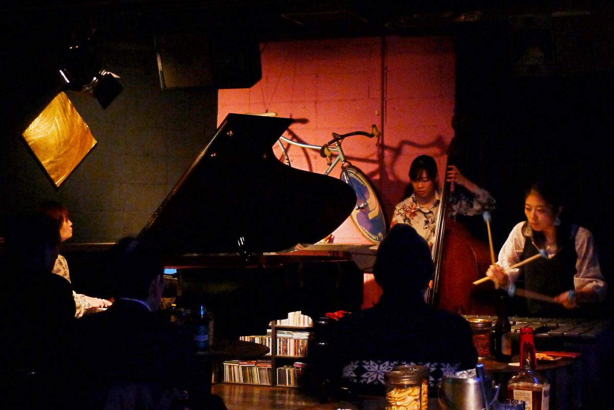 Figure 111: BaViPi Trio with Sayaka Kishi (piano), Yuki Ito (bass), and Kaori Nakajima (vibraphone) at Salt Peanuts in February 2024