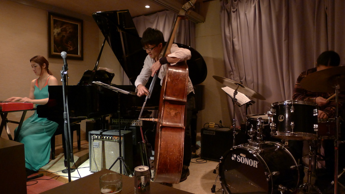 Figure 12: Akane Matsumoto (piano), Koji Yasuda (bass), and Sohnosuke Imaizumi (drums) at Thelonious in March 2013